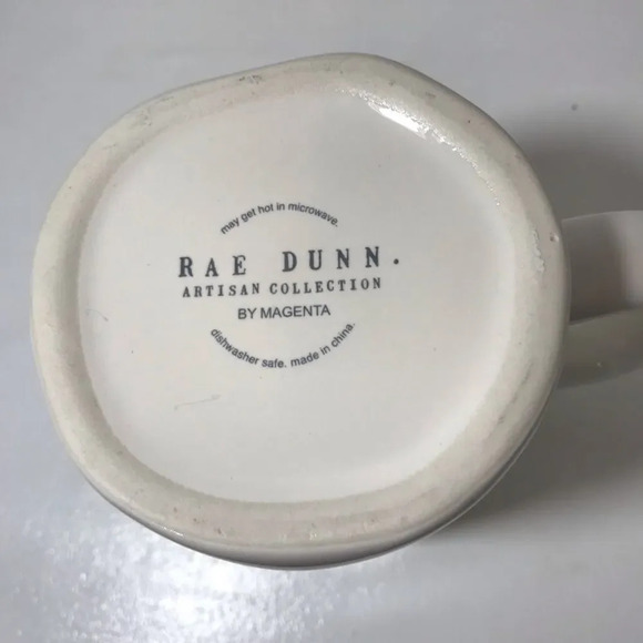 Rae Dunn Mug MERRY Magenta Red Script 1st Edition - Picture 7 of 8